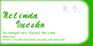 melinda vucsko business card